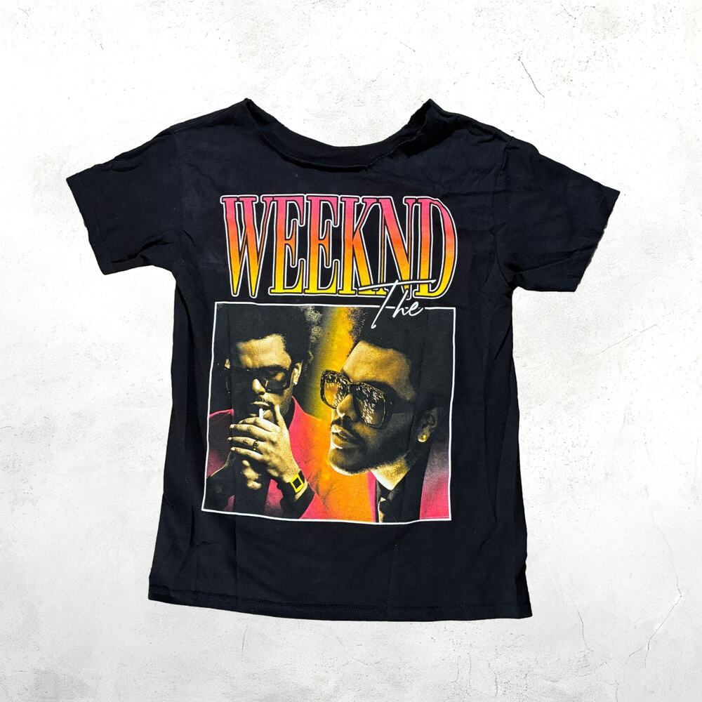 🎤 The Weeknd Black Graphic T-Shirt R&B Music Rock Style Band Tee Small 🔥